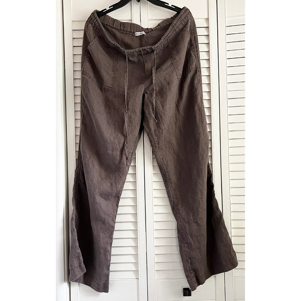 Allen Allen 100% Linen Pants L NWT